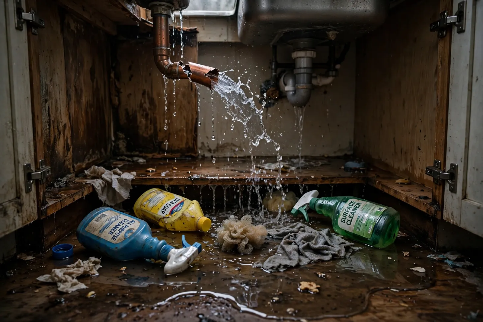 Before photo, Burst Pipe Repair in Wakefield, by Waldorf Plumbing Company