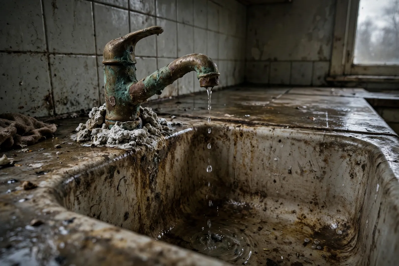 Before photo, Kitchen Faucet and Shutoff Replacement in Bannister, by Waldorf Plumbing Company